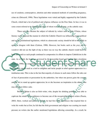 The Impact of Censorship on Writers in Ireland