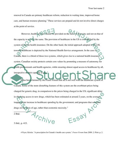 The Canadian Healthcare System