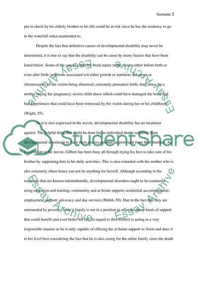 Whats Eating Gilbert Grape Based on the movie, for mental illness