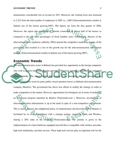 Bahrain Region - Telecommunication and Internet Services Sector