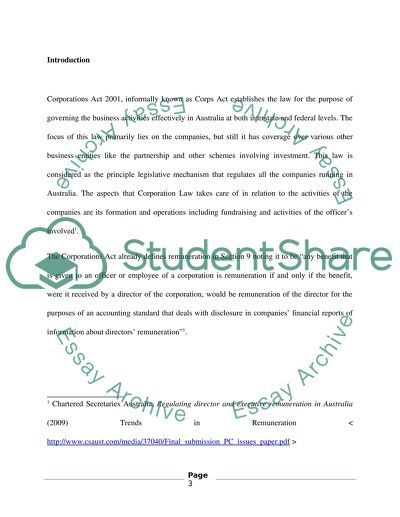 The Corporations Act 2001 of Australia