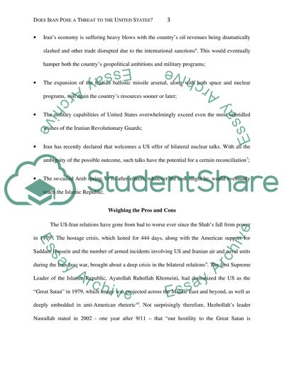 Is Iran a threat to the U.S