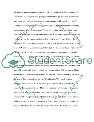 The novel Frankenstein by Mary Shelley