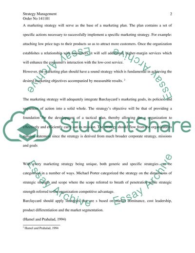 Barclaycard Strategies