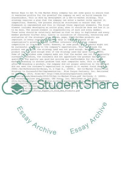 A Capstone Experience (Better Ways to Get to Market: Formulating a Strategy that Works) 3