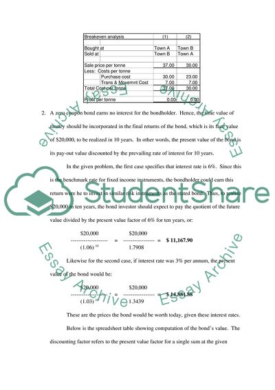 Pricing basic financial instrument