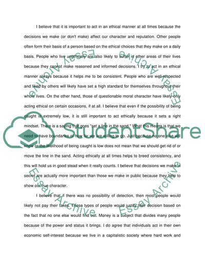 My General Ethical Philosophy