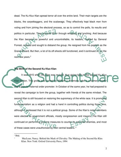 The First Ku Klux Klan