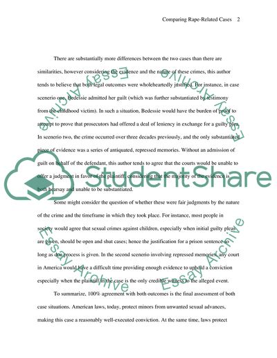 Comparing Rape-Related Cases: Evaluating Criminal Outcomes