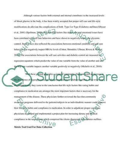 Self-Efficacy Tools in the Management of Diabetes Mellitus