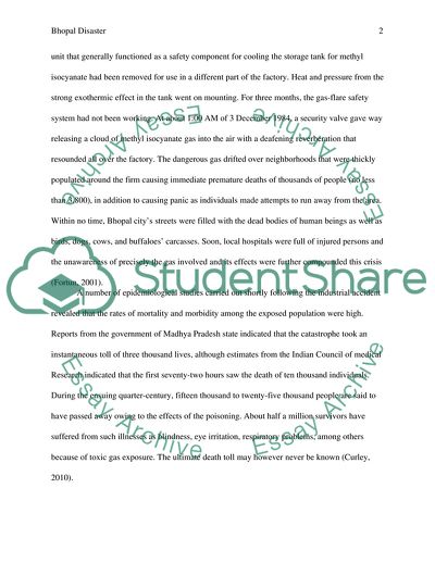 Bhopal Disaster in India