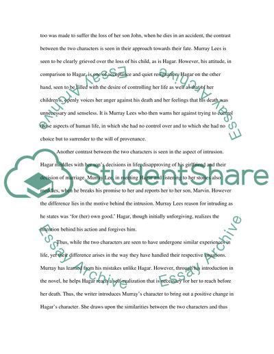 The Stone Angle: Compare Hagar to Murray Lee