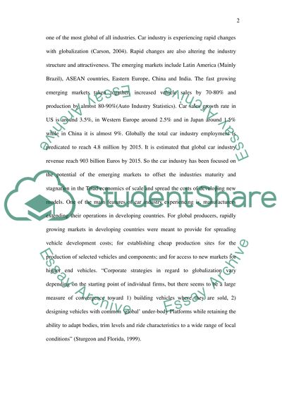 Strategy of Automotive Emerging Markets