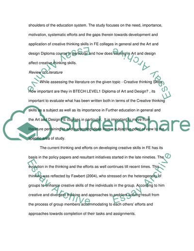 Creative Thinking Skills