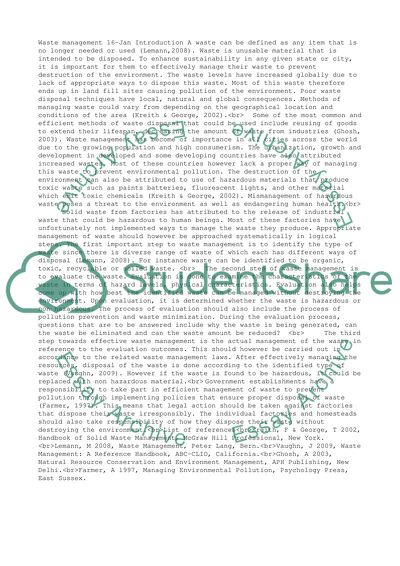 Solid Waste Management