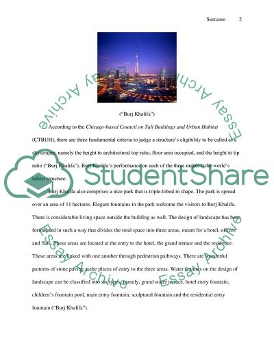 burj khalifa essay for grade 1