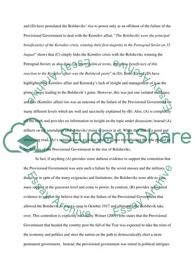 The nature of the Bolshevik takeover in October 1917