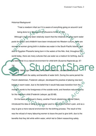 The Environment of Birth in its Social Context