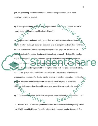 Interview With a Trainer of Self-defense Class for Women