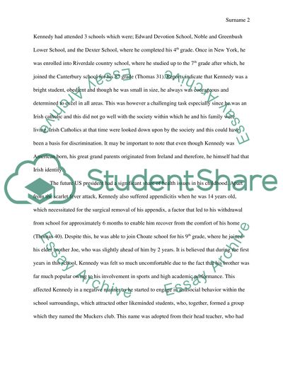 Analysis of John F Kennedy