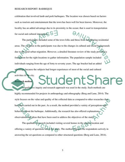 Research on the Popularity of Barbecue