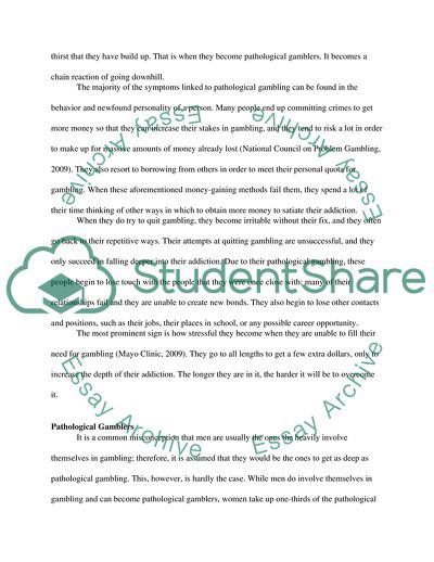 Causes and Symptoms of Pathological Gambling