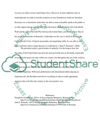 Leadership and History - The President of the United States