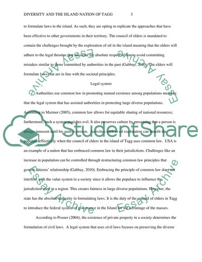 Diversity and the Island Nation of Tagg