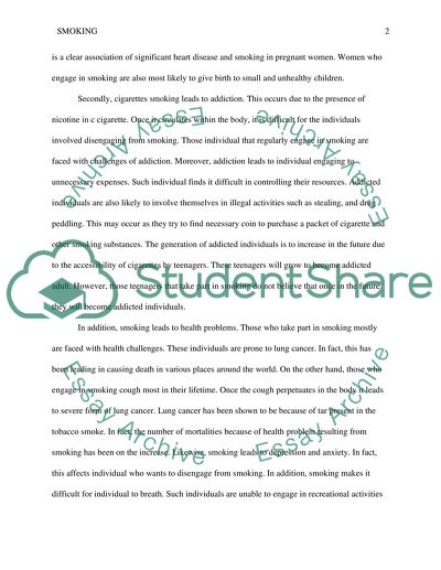 The dangers of smoking