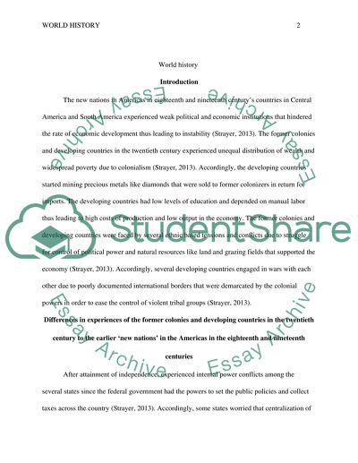 Developing New Nations in the Americas