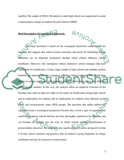 Review of a Sociology Research Paper