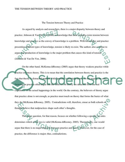 The Disparity Between Practice and Theory and the Convey of Knowledge