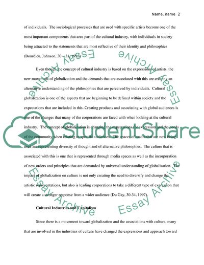 Art Work as a Product of Society