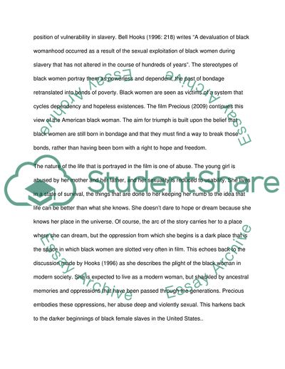 Precious (2009) Analysis through the Writing of Bell Hooks