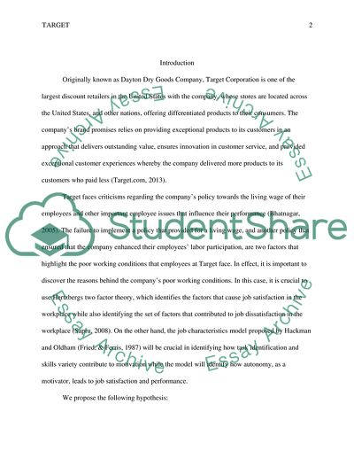 It Is A Team Project About Target