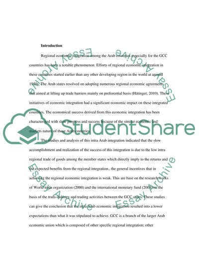 Arab economic integration