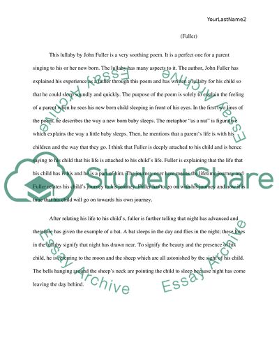 Lullaby by John Fuller