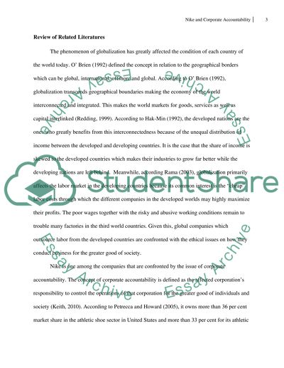 Nike and Corporate Accountability