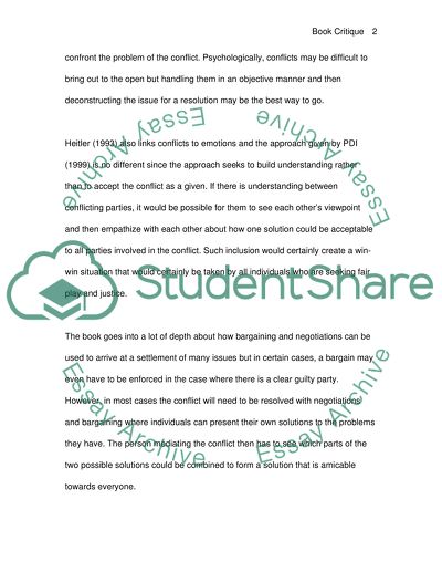 Human Relations - Conflict Resolution