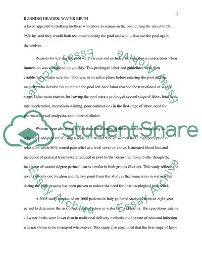 Nursing and Water Birth