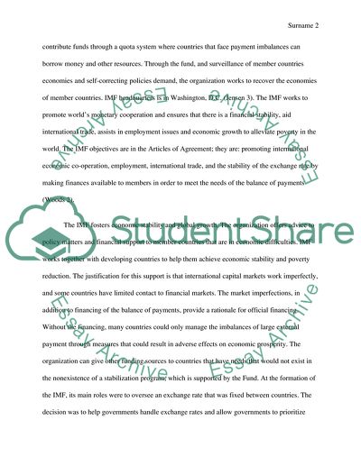 Role of IMF in Poverty Alleviation