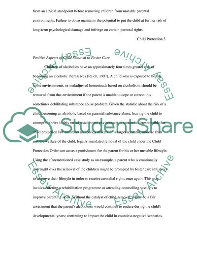 Child Protection - Ethical and Child Development Issues Relating to Foster Care