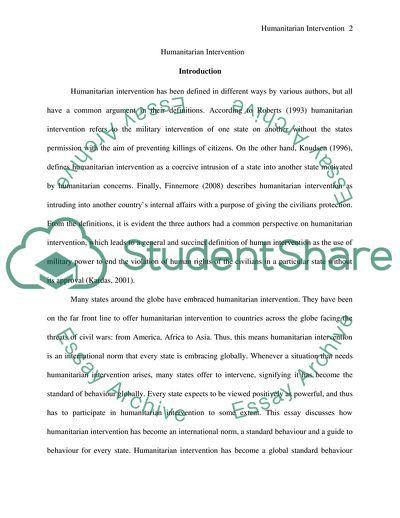 How Humanitarian Intervention Has Become an International Norm