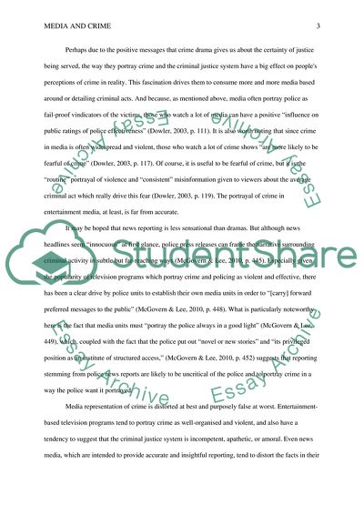 Is the Nature of Crime in Our Society Accurately Presented in the Media