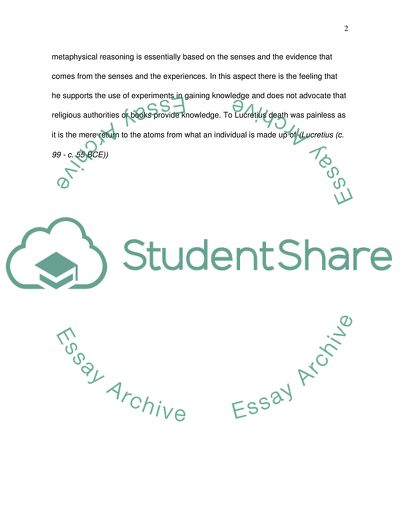 Impressions of Lucretius