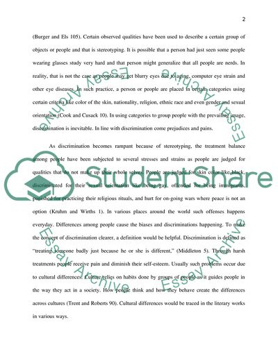 Cultural Stereotypes as Reflected in Literature