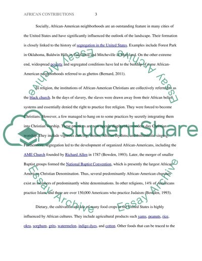 African contributions