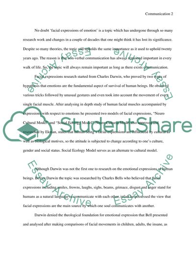 How important are the facial expressions of emotion in human communication