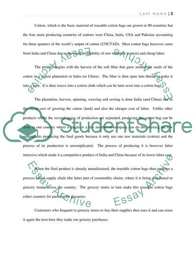 The Commodity Chain of a Reusable Grocery Bag