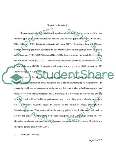 Significance Of Admission To Adult Acute Psychiatric Wards